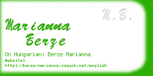 marianna berze business card